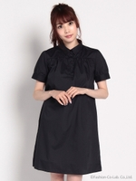 ・ギャザーシャツワンピース/Navy