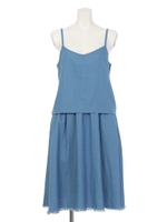 【ANAP】ビスチェフリンジスカート SET UP/L.BL