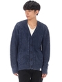 【AZUL by moussy】SWケーブルニットVカーデ/NVY