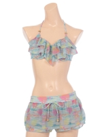 【dazzlin】ヤシフリル/ブルー