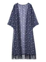 ＰＪ／プリンテッドフリンジカーデ/フラワー