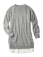 ＰＪ／レイヤードシャツワンピセット/ヘザーグレー