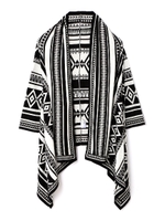 Ｔｒｉｂａｌ　ｄｅｓｉｇｎ　ニットカーディガン/ブラック(010)