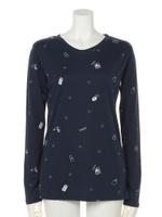 おやつパーティーロンT/ネイビー