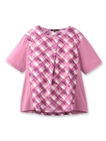 バイヤスチェック半袖プルオーバー/ピンク(272)