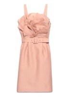 ベルト付きグログランタイトワンピース/PNK