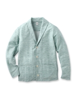 リネンスラブインレーショールカーディガン/ブルー系(095)