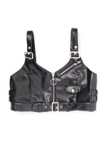 レザーライダースビスチェ/ブラック