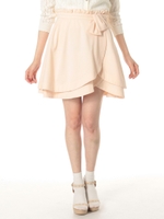 大人リボンチューリップフレアスカート　2/ベージュ