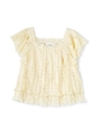 LACE PLEATS OFF SHOUL/イエロー(060)