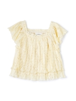 LACE PLEATS OFF SHOUL/イエロー(060)