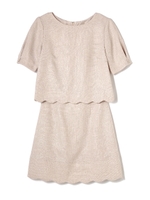 SCOLLOP HEM SET UP ONEPIECE/グレー(022)