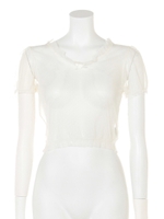 SSドットチュールパフプルオーバー/White