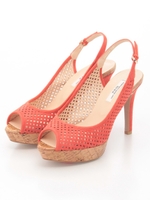 【SEVEN TWELVE THIRTY】ストーム入りパンチングサンダル/レッドスエード