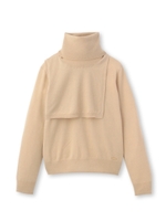 オーバータートルツインニット/ブラック(019)