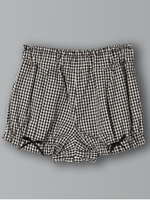 ギンガムバルーンパンツ/ブラック