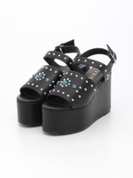 スタッズ厚底サンダル/ホワイト