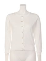 ビジュー釦カーディガン≪自宅で洗える≫/ネイビー