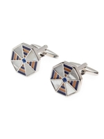 八角形カフリンクス/ブルー(492)