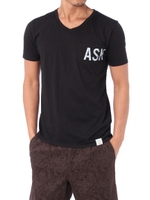 【AZUL by moussy】AスカートTC天竺Vネック半袖ポケT/T.GRY