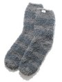 【GELATO PIQUE HOMME】moco moco’ジェラート’ロゴ刺繍ボーダーソックス/GRY