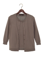 ●JOC 後ろ布帛 インナー ツインセット / カーディガン / ツインカーデ / アンサンブル/LT.Pink