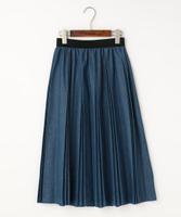 デニムプリーツスカート