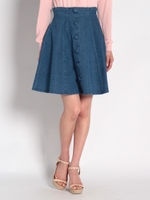 バックスピンドルフレアスカート/オフホワイト