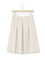 フロントプリーツミディ丈スカート/ベージュ(052)
