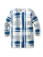 手描き風チェックプルオーバー/ブルー(292)