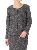 【AZUL ENCANTO】ツィードジャージジャケット/柄BLK