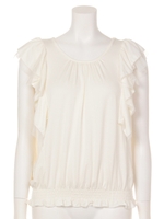 【Auntie Rosa】フリルチュールトップス/LGRY