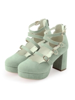 【LIZ LISA】４連ストラップパンプス/グリーン