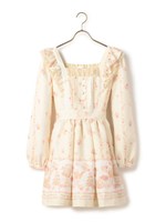 【LIZ LISA】ピクニック柄エプロンワンピース/イエロー