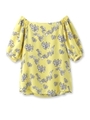 グラフィックプリントブラウス/レモンイエロー(131)