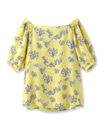 グラフィックプリントブラウス/レモンイエロー(131)