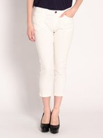 シンプルクロップドパンツ/オフホワイト