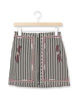 スタッズ刺しゅうミニスカート/ブラック(019)