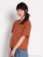 ドロップショルダーポケットTシャツ/Orange