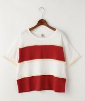 フリンジ付きボーダーTシャツ