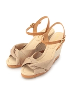 リボンストラップウェッジサンダル/ネイビー(093)