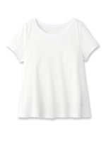 異素材使いカットソー/ホワイト(001)