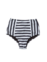 ＰＪ／ハイウエストスイムビキニ/ボーダーBK