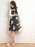 シンプルロングカーデ/モスグリーン