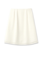 スクエアレースフレアミディスカート/ホワイト系(002)