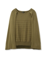 スリットショルダーニットプルオーバー/ブラック(019)