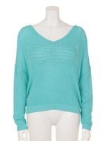 ブラSET透かし編みニット/オレンジ