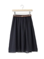 メッシュべルト付ボイルギャザースカート/ナチュラル(050)