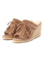 bonne volonte フリンジタッセルジュートサンダル/ブラック(019)