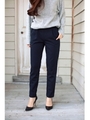 【AZUL by moussy】裏起毛カットテーパードパンツ/T.GRY
